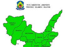 Apa yang Kamu Ketahui tentang Jeneponto? Map Kabupaten Jeneponto. (sumber: etta.palontaraq)